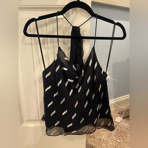 Black dressy tank top Alice and Olivia size medium